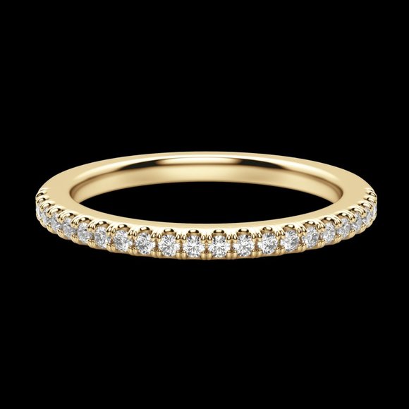 Petite Pavé Wedding Band - Picture 7 of 9